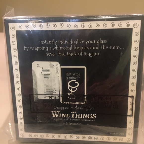 Wine Things “That wine is mine” wine goblet jewelry - Picture 3 of 3